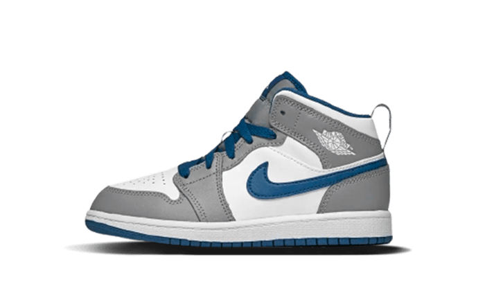 Air Jordan 1 Mid True Blue Enfant Ps Addict Sneakers
