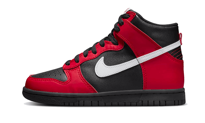 Nike dunk black sales red