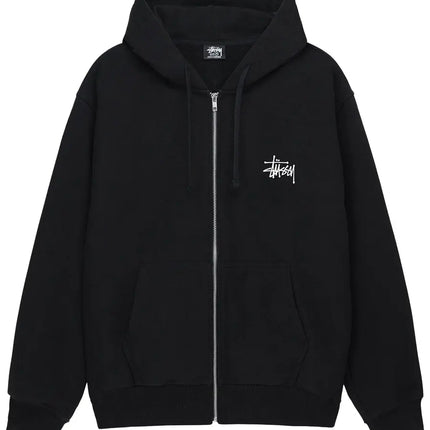 Stussy Hoodie Basics Zip Up Black