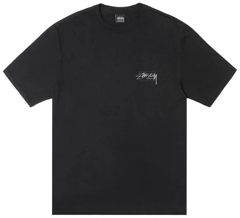 Stussy T Shirt Modern Age Pigment Dyed Natural Black