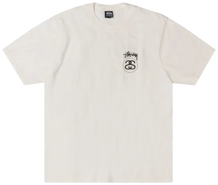 Stussy T Shirt Sock Link Pigment Dyed Natural