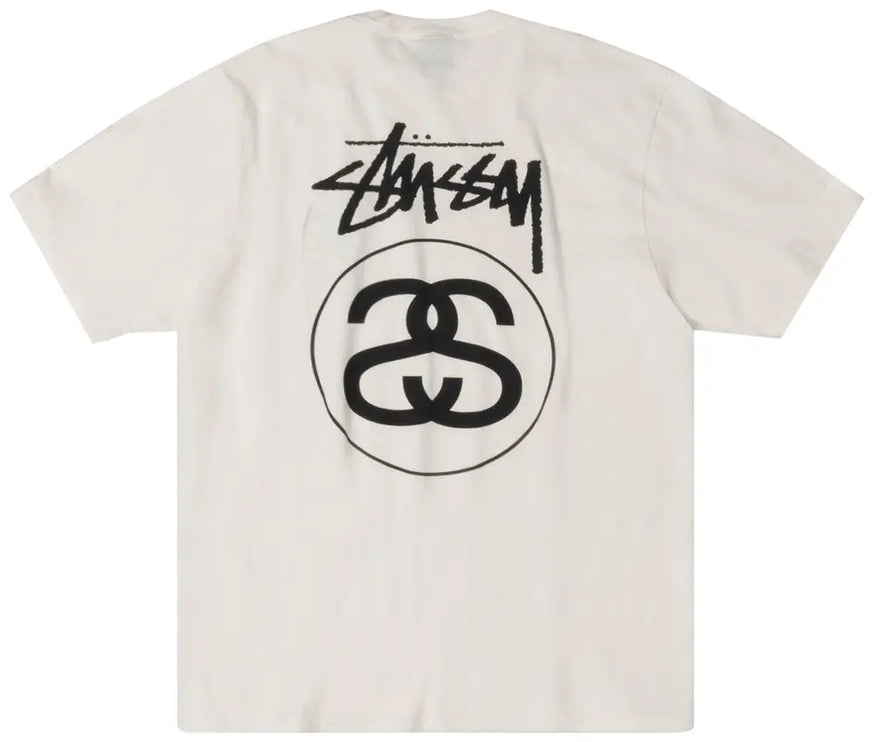 Stussy T Shirt Sock Link Pigment Dyed Natural