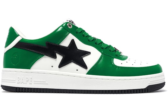 A Bathing Ape Bape Sta#3 M 2 White Green Black