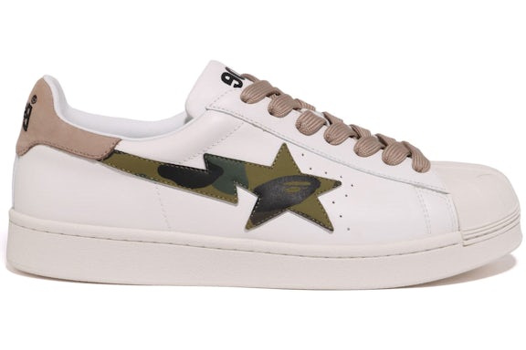 A Bathing Ape Skull Sta White Beige