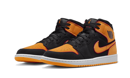 Air Jordan 1 Mid Fat Tongue Black Orange