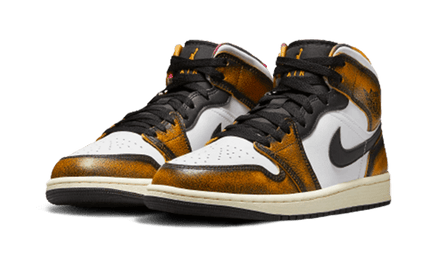 Air Jordan 1 Mid SE Orange Wear-Away