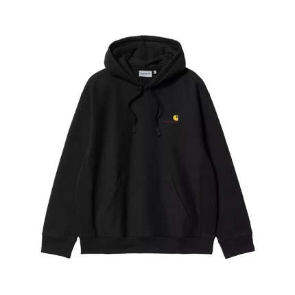 Hooded Sweatshirt American Script Black