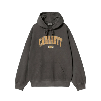 Hooded Sweatshirt Library Black Dyed