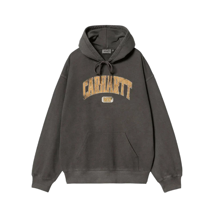 Hooded Sweatshirt Library Black Dyed