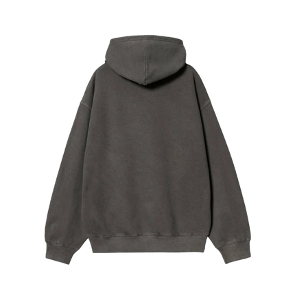 Hooded Sweatshirt Library Black Dyed