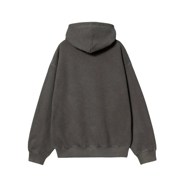 Hooded Sweatshirt Library Black Dyed