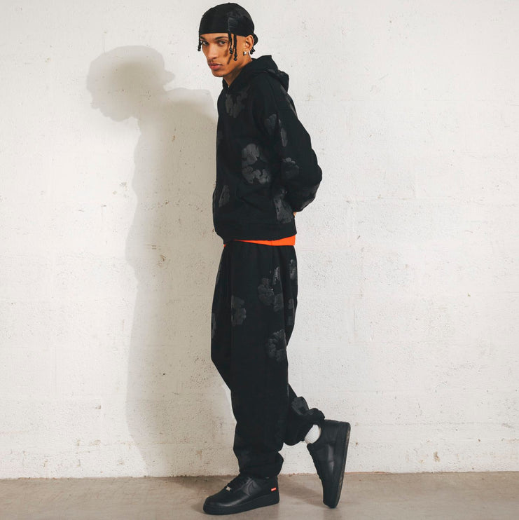 Denim Tears Cotton Wreath Hoodie Black Monochrome