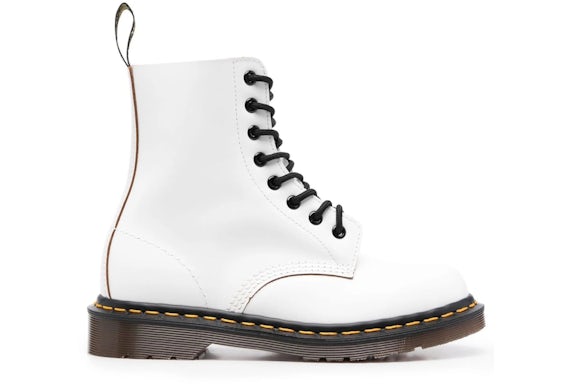 Dr. Martens 1460 Vintage Lace Up Boots White Quilon