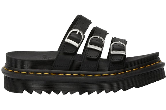 Dr. Martens Blaire Leather Slide Black Hydro (Women's)