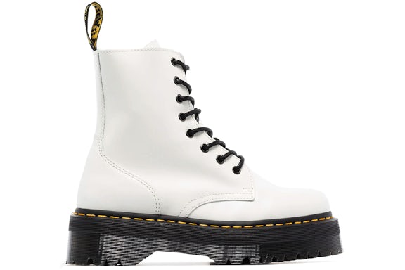 Dr. Martens Jadon Smooth Leather Platform Boot White