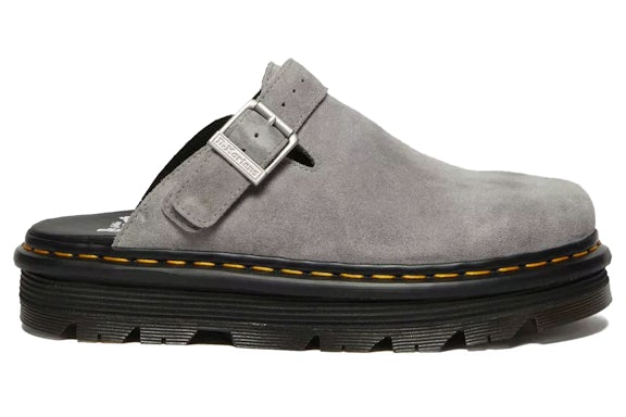 Dr. Martens Zebzag Suede Slingback Platform Mule Grey