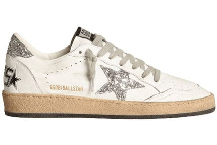 Golden Goose Ball Star White Silver Glitter (Women's)