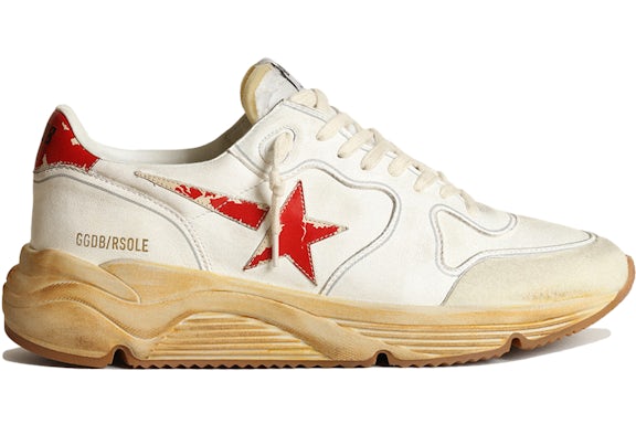 Golden Goose Running Sole White Red