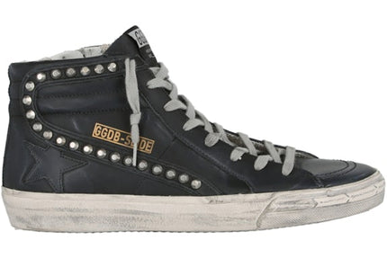 Golden Goose Slide Black Studded