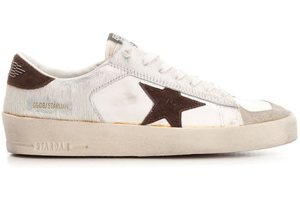 Golden Goose Stardan Pony Hair White Brown