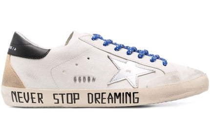 Golden Goose Super Star Never Stop Dreaming White Black Silver-tone