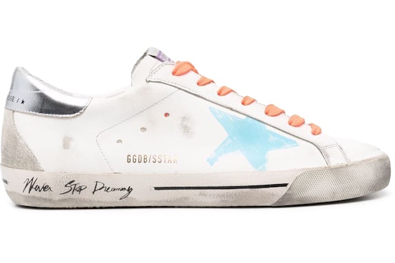 Golden Goose Super Star Never Stop Dreaming White Blue Orange