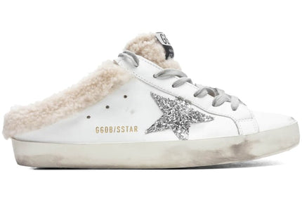 Golden Goose Super-Star Sabot White Silver Beige (Women's)