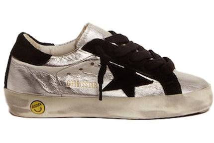 Golden Goose Super-Star Silver Black (Young)