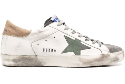 Golden Goose Super-Star White Beige Green