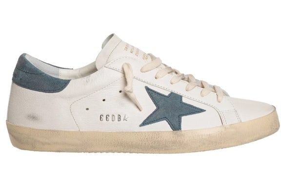 Golden Goose Super-Star White Blue Suede