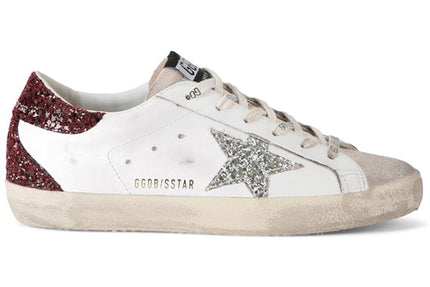 Golden Goose Super-Star White Bordeaux Silver (Women's)