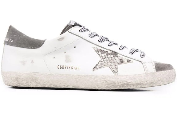 Golden Goose Super-Star White Grey Snakeskin