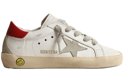 Golden Goose Super-Star White Red Grey Suede Star (Young)