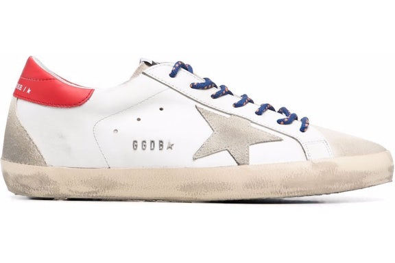 Golden Goose Super-Star White Red Grey Suede