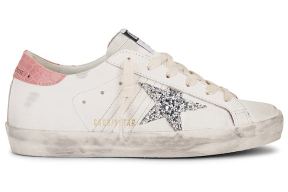 Golden Goose Super-Star White Silver Glitter Pink (Women's)