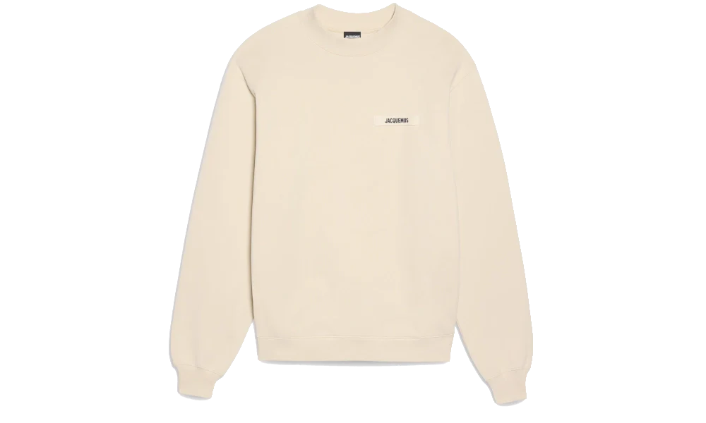 Jacquemus Le Sweatshirt Gros Grain Cream