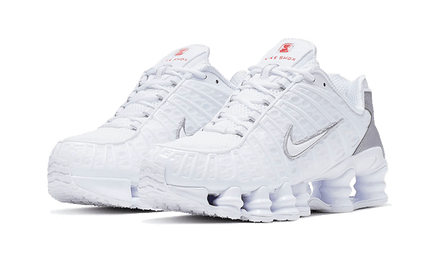 Nike Shox TL White Metallic Silver Max Orange