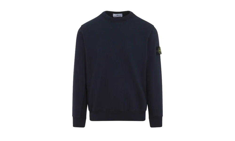 Stone Island Cotton Sweatshirt Navy Blue