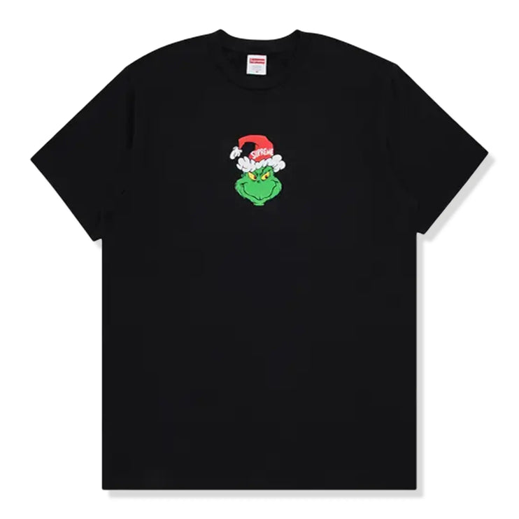 Front view of Supreme Grinch T Shirt Black