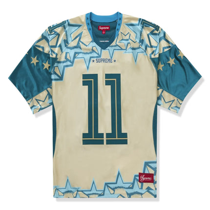 Front view of Supreme Stars Football Jersey Gold