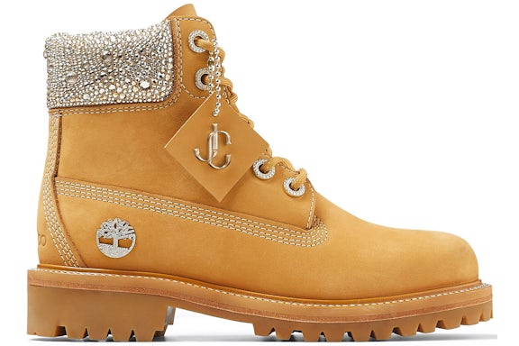 Timberland 6" Boot Jimmy Choo Premium Wheat Swarovski Crystal (Women's)