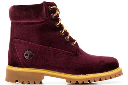 Timberland 6" Boot Off-White Velvet Wine (Women's)