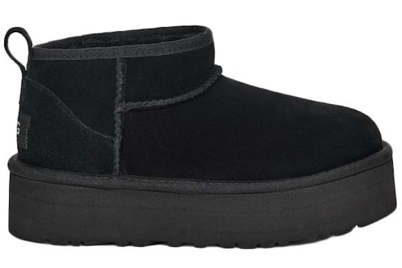 UGG Classic Ultra Mini Platform Boot Black (Kids)