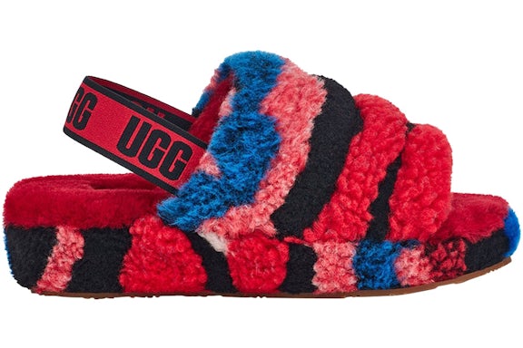 UGG Fluff Yeah Slide Cali Collage Red (Women's)