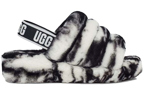 UGG Fluff Yeah Slide Marble Black White (Women's)