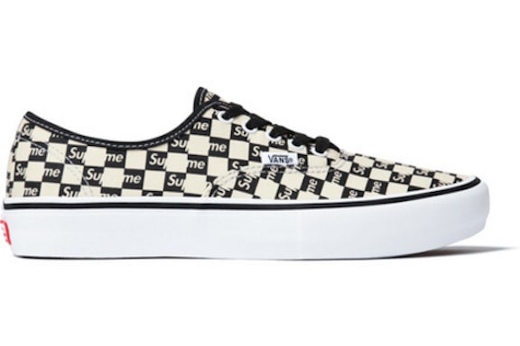 Vans Authentic Supreme Black Checker Logo