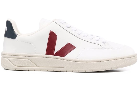 Veja V-12 Leather White Marsala Nautica