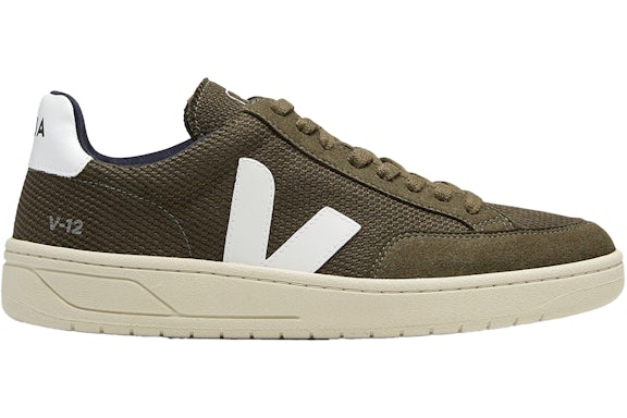 Veja V-12 Olive White