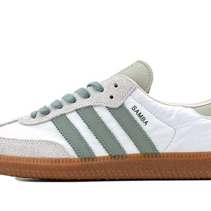 Adidas Samba OG  Cloud White Silver Green