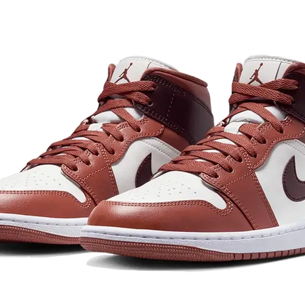 Air Jordan 1 Mid Dusty Peach Night Maroon